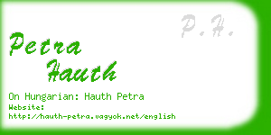 petra hauth business card